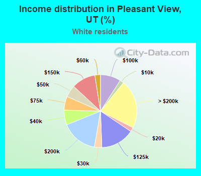 Income distribution in Pleasant View, UT (%)