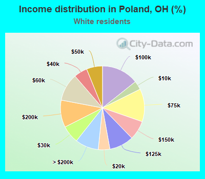 Income distribution in Poland, OH (%)