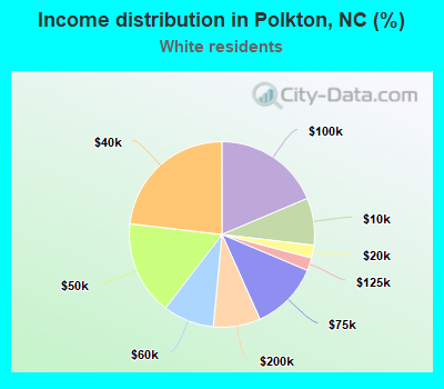 Income distribution in Polkton, NC (%)