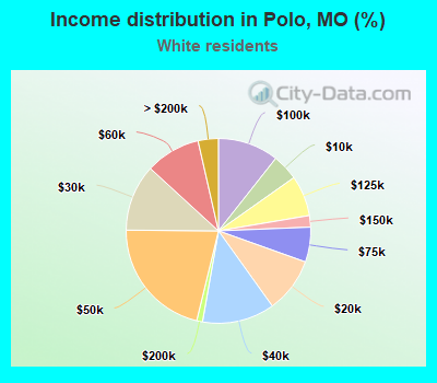 Income distribution in Polo, MO (%)