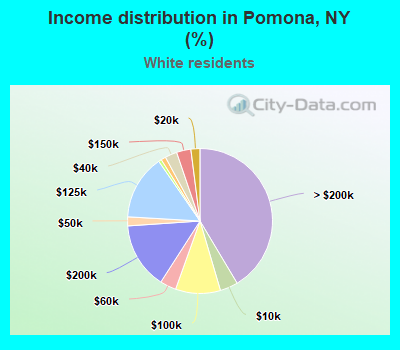 Income distribution in Pomona, NY (%)