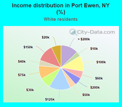 Income distribution in Port Ewen, NY (%)