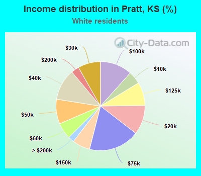 Income distribution in Pratt, KS (%)