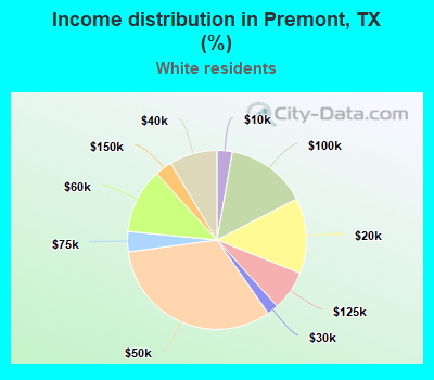 Income distribution in Premont, TX (%)
