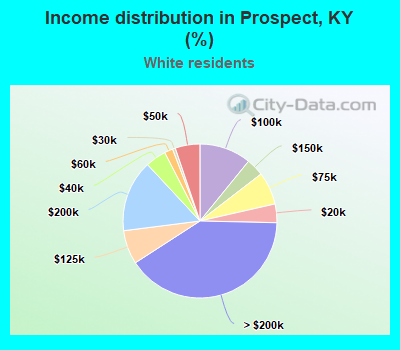 Income distribution in Prospect, KY (%)