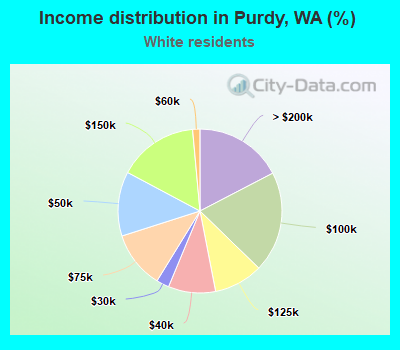 Income distribution in Purdy, WA (%)