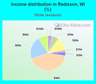 Income distribution in Radisson, WI (%)