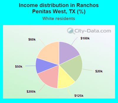 Income distribution in Ranchos Penitas West, TX (%)