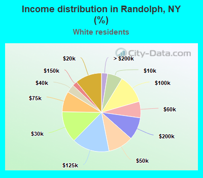 Income distribution in Randolph, NY (%)