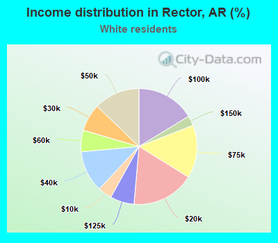 Income distribution in Rector, AR (%)