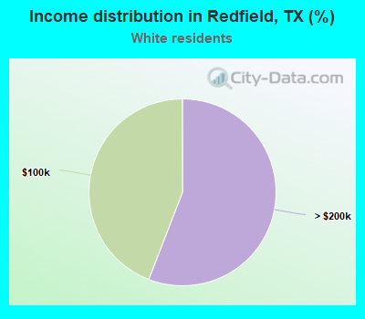 Income distribution in Redfield, TX (%)