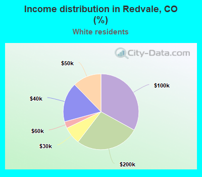 Income distribution in Redvale, CO (%)