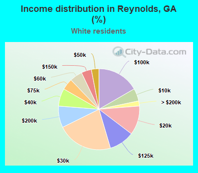 Income distribution in Reynolds, GA (%)