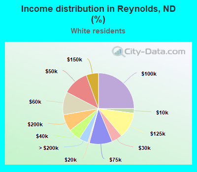 Income distribution in Reynolds, ND (%)