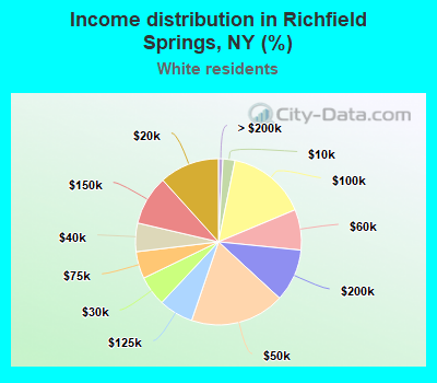 Income distribution in Richfield Springs, NY (%)