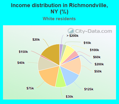 Income distribution in Richmondville, NY (%)