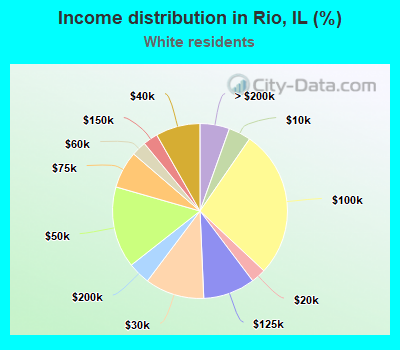 Income distribution in Rio, IL (%)