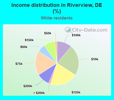 Income distribution in Riverview, DE (%)