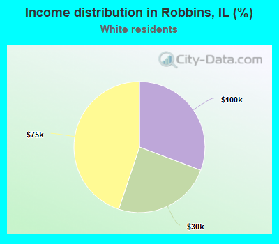 Income distribution in Robbins, IL (%)