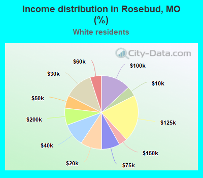 Income distribution in Rosebud, MO (%)