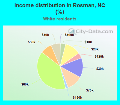 Income distribution in Rosman, NC (%)