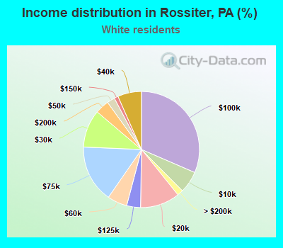 Income distribution in Rossiter, PA (%)