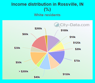 Income distribution in Rossville, IN (%)