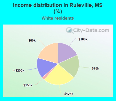 Income distribution in Ruleville, MS (%)