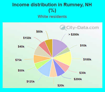 Income distribution in Rumney, NH (%)