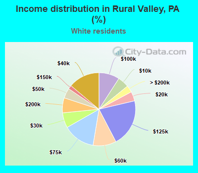 Income distribution in Rural Valley, PA (%)