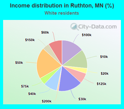 Income distribution in Ruthton, MN (%)