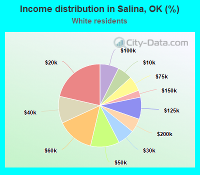 Income distribution in Salina, OK (%)