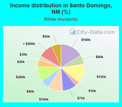 Income distribution in Santo Domingo, NM (%)