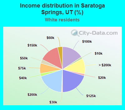 Income distribution in Saratoga Springs, UT (%)