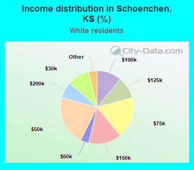 Income distribution in Schoenchen, KS (%)