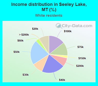 Income distribution in Seeley Lake, MT (%)