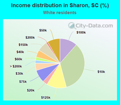 Income distribution in Sharon, SC (%)