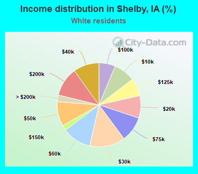 Income distribution in Shelby, IA (%)