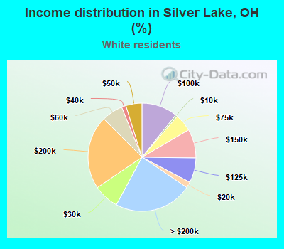 Income distribution in Silver Lake, OH (%)