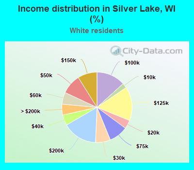 Income distribution in Silver Lake, WI (%)