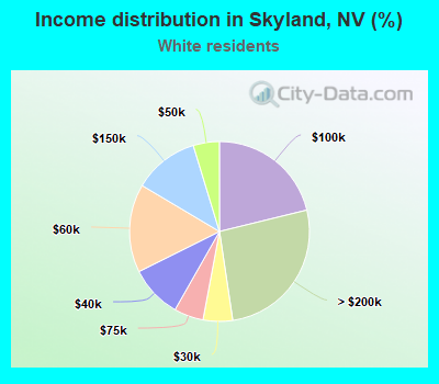Income distribution in Skyland, NV (%)