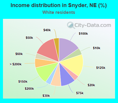 Income distribution in Snyder, NE (%)