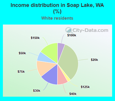 Income distribution in Soap Lake, WA (%)