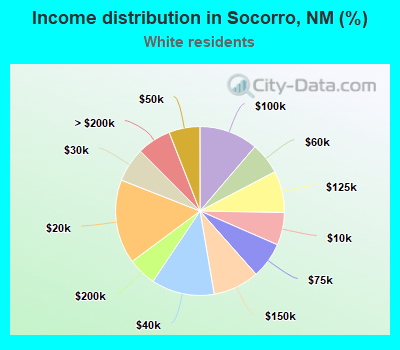 Income distribution in Socorro, NM (%)