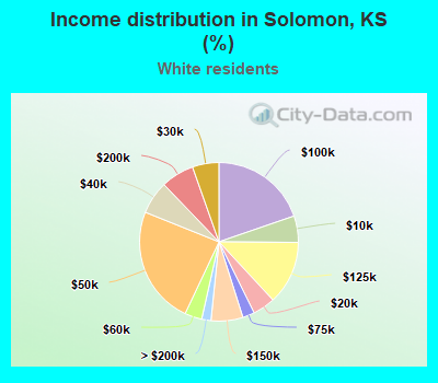 Income distribution in Solomon, KS (%)