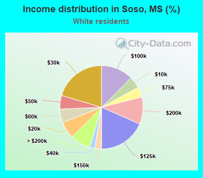Income distribution in Soso, MS (%)