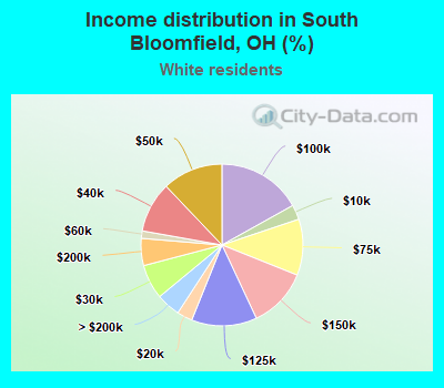 Income distribution in South Bloomfield, OH (%)