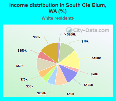 Income distribution in South Cle Elum, WA (%)
