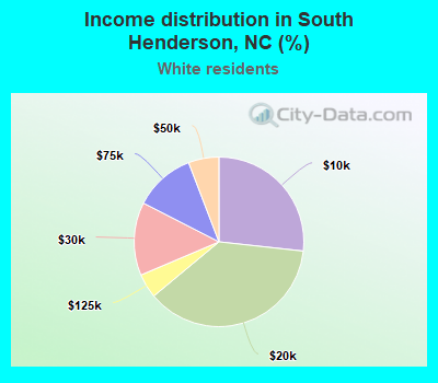 Income distribution in South Henderson, NC (%)