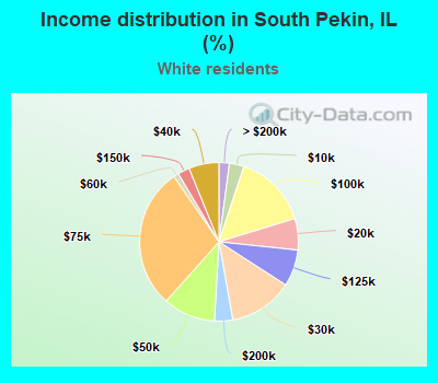 Income distribution in South Pekin, IL (%)